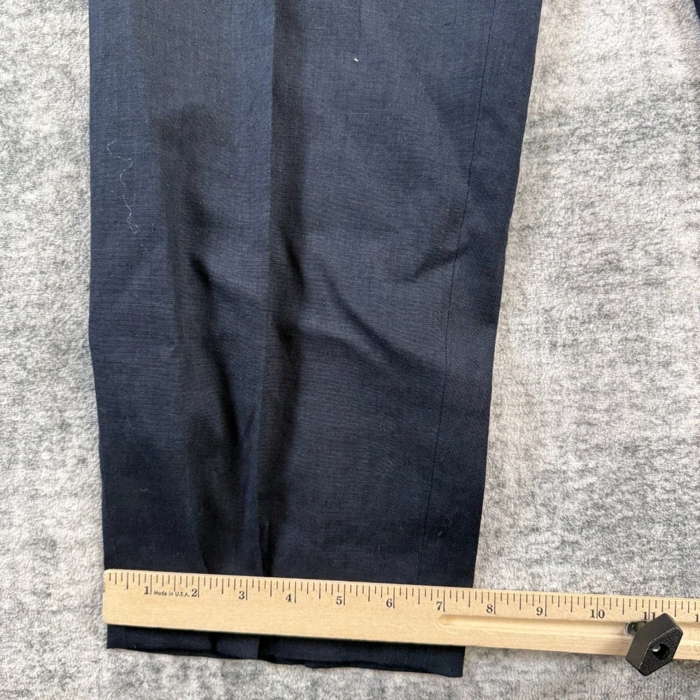 VTG Banana Republic Linen Dress Pants Mens 36 Navy Blue Suit Trousers Italy Y2K